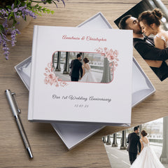 Personalised Elegant White Our 1st Wedding Anniversary Photo Album Gift Custom Photo Anniversary Present Special Keepsake