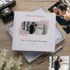 Personalised Elegant White Our 25th Wedding Anniversary Photo Album Gift Custom Photo Anniversary Present Special Keepsake