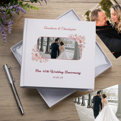 Personalised Elegant White Our 40th Wedding Anniversary Photo Album Gift Custom Photo Anniversary Present Special Keepsake