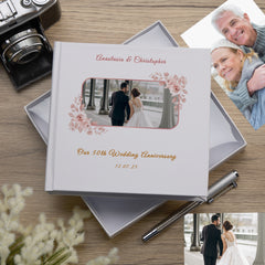 Personalised Elegant White Our 50th Wedding Anniversary Photo Album Gift Custom Photo Anniversary Present Special Keepsake