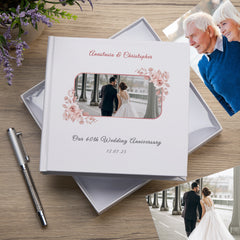 Personalised Elegant White Our 60th Wedding Anniversary Photo Album Gift Custom Photo Anniversary Present Special Keepsake