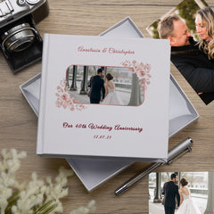 Personalised Elegant White Our 40th Wedding Anniversary Photo Album Gift Custom Photo Anniversary Present Special Keepsake