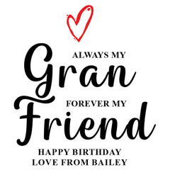 Personalised Gran Champagne Prosecco Glass Gift For Any Occasion