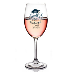 Personalised Graduation Wine Glass Congratulations Keepsake