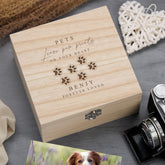 Personalised Engraved Pet Loss Memorial Keepsake Box Leave Pawprints On Your Heart