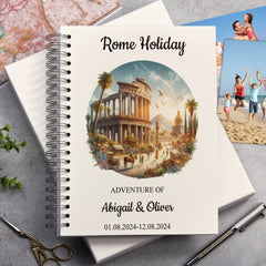 Personalised Rome Holiday Memory Scrapbook Journal Photo Albums Adventures Photo Album ukgiftstoreonline Rome A4 Portrait