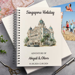 Personalised Singapore Holiday Memory Scrapbook Journal Photo Albums Adventures Photo Album ukgiftstoreonline Former Supreme Court A4 Portrait