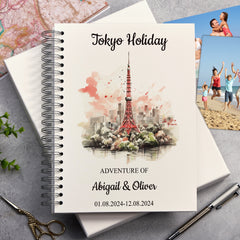 Personalised Tokyo Holiday Memory Scrapbook Journal Photo Albums Adventures Photo Album ukgiftstoreonline Tokyo Tower A4 Portrait