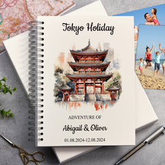 Personalised Tokyo Holiday Memory Scrapbook Journal Photo Albums Adventures Photo Album ukgiftstoreonline Temple A4 Portrait