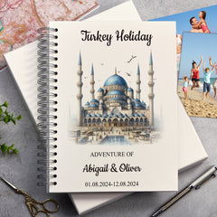 Personalised Turkey Holiday Memory Scrapbook Journal Photo Albums Adventures Photo Album ukgiftstoreonline Blue Mosque A4 Portrait