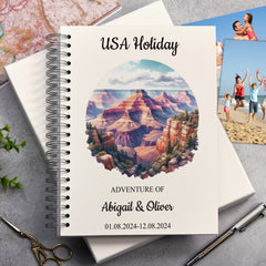 Personalised USA Holiday Memory Scrapbook Journal Photo Albums Adventures Photo Album ukgiftstoreonline Gran Canyon - Arizona A4 Portrait