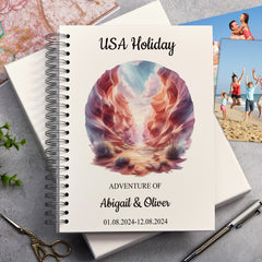Personalised USA Holiday Memory Scrapbook Journal Photo Albums Adventures Photo Album ukgiftstoreonline Antelope Canyon A4 Portrait