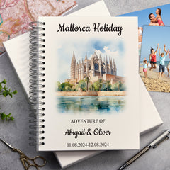 Personalised Majorca/Mallorca Holiday Memory Scrapbook Journal Photo Albums Adventures Photo Album ukgiftstoreonline Catedral - Basilica de Santa Maria A4 Portrait
