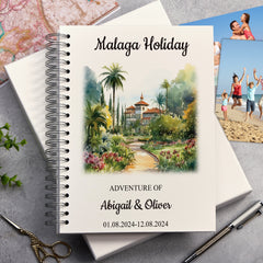 Personalised Malaga Holiday Memory Scrapbook Journal Photo Albums Adventures Photo Album ukgiftstoreonline Park A4 Portrait