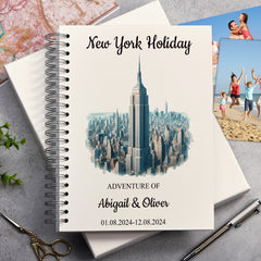 Personalised New York Holiday Memory Scrapbook Journal Photo Albums Adventures Photo Album ukgiftstoreonline Empire State Building A4 Portrait
