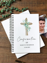 Large Confirmation Photo Album Scrapbook Guest Book Boxed With Wood Cross