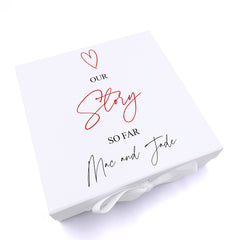 ukgiftstoreonline Personalised Our Story So Far Anniversary Keepsake Memory Box Gift