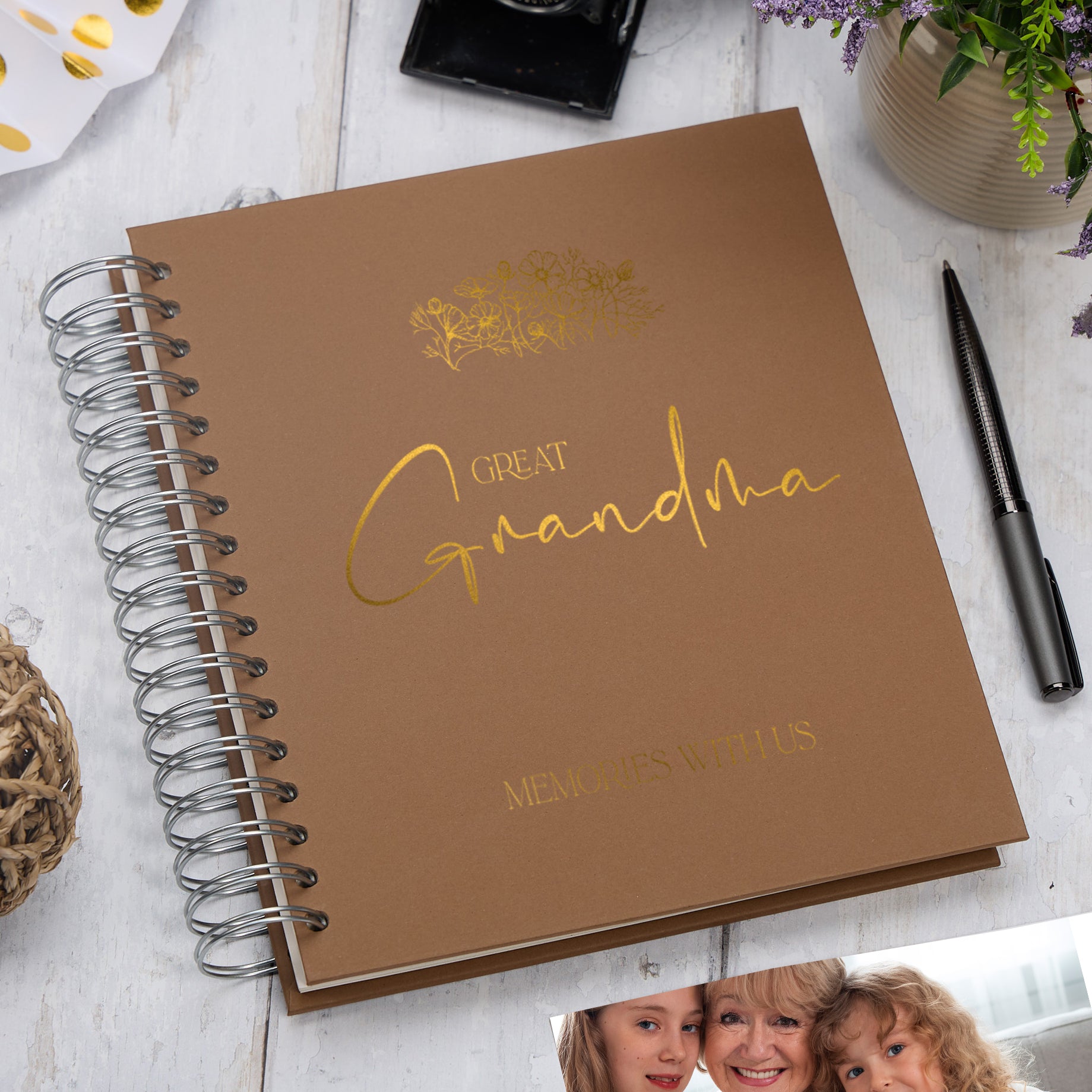Personalised Large Great Grandma Memory Photo Album With Sentiment Multiple Colours Photo Album ukgiftstoreonline