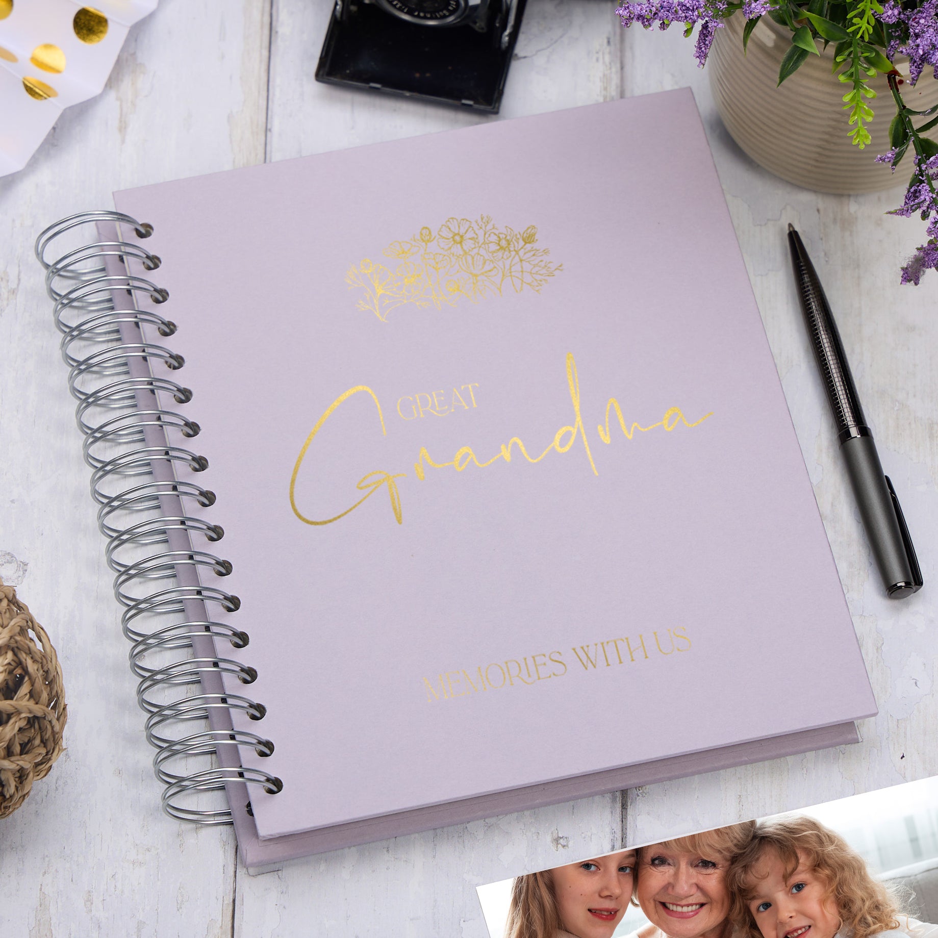 Personalised Large Great Grandma Memory Photo Album With Sentiment Multiple Colours Photo Album ukgiftstoreonline 4x6 Inch Album