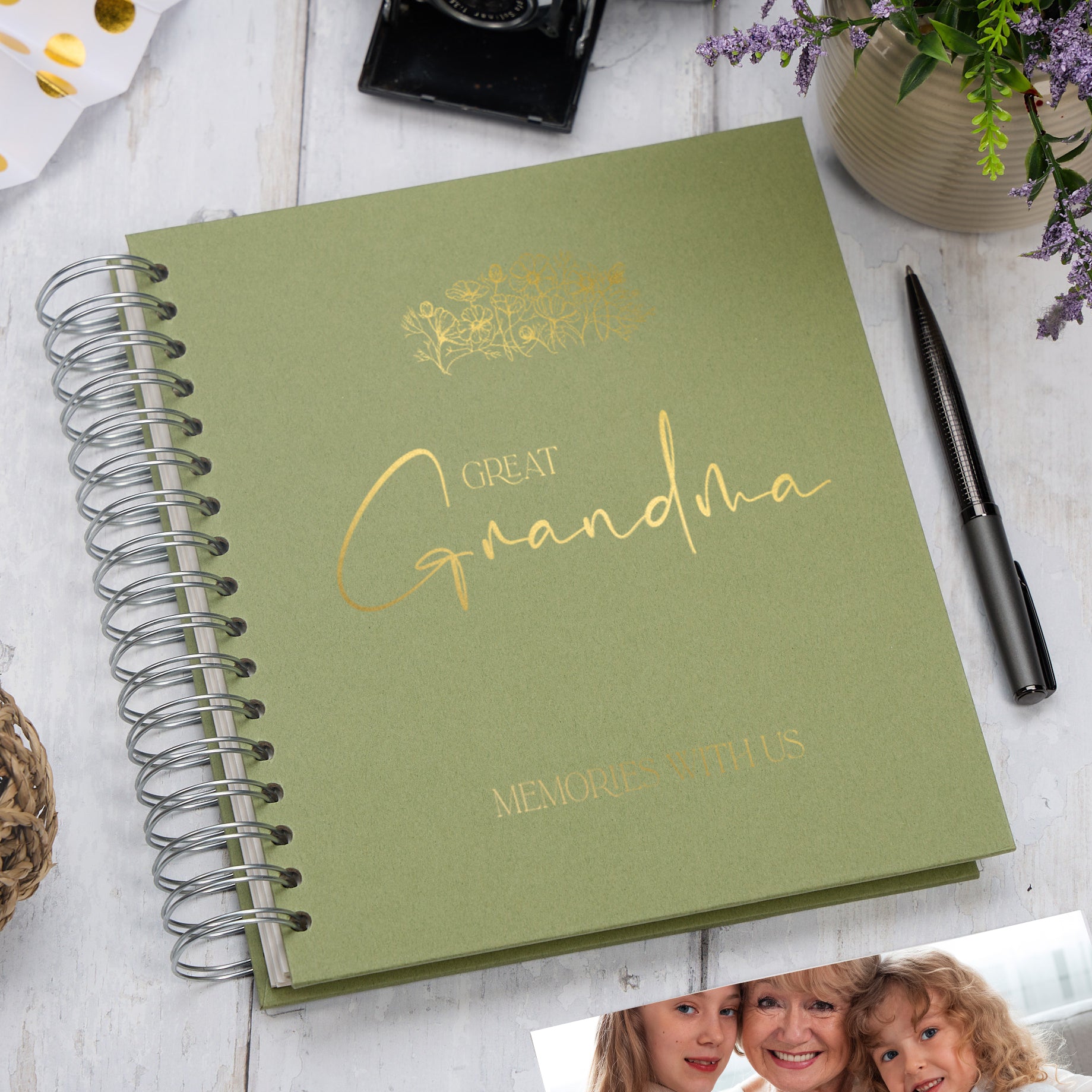 Personalised Large Great Grandma Memory Photo Album With Sentiment Multiple Colours Photo Album ukgiftstoreonline