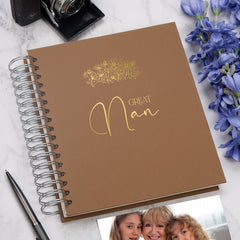 Large Great Nan Photo Album Multiple Colours Memory Book Photo Album ukgiftstoreonline