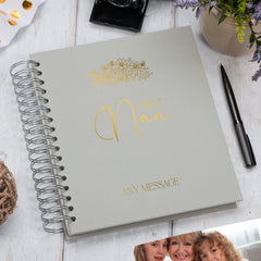 Personalised Large Great Nan Memory Photo Album With Sentiment Multiple Colours