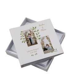 Personalised White Wedding Photo Album Gift With Custom Photos For Couples Wedding, Engagement