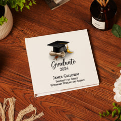 Personalised Graduation Photo album Gift With Hat and Scroll