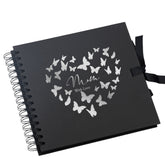 Mum Black Scrapbook Guest Book Or Photo Album with Silver Script