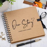 Personalised Our Story Love Brown Scrapbook Photo Album
