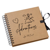 Valentines Day Gift Our Adventures Love Personalised Brown Scrapbook Photo Album