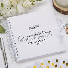 Personalised Retirement Gift Scrapbook Photo Album or Guest Book