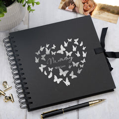 Mummy Black Scrapbook Guest Book Or Photo Album with Silver Script