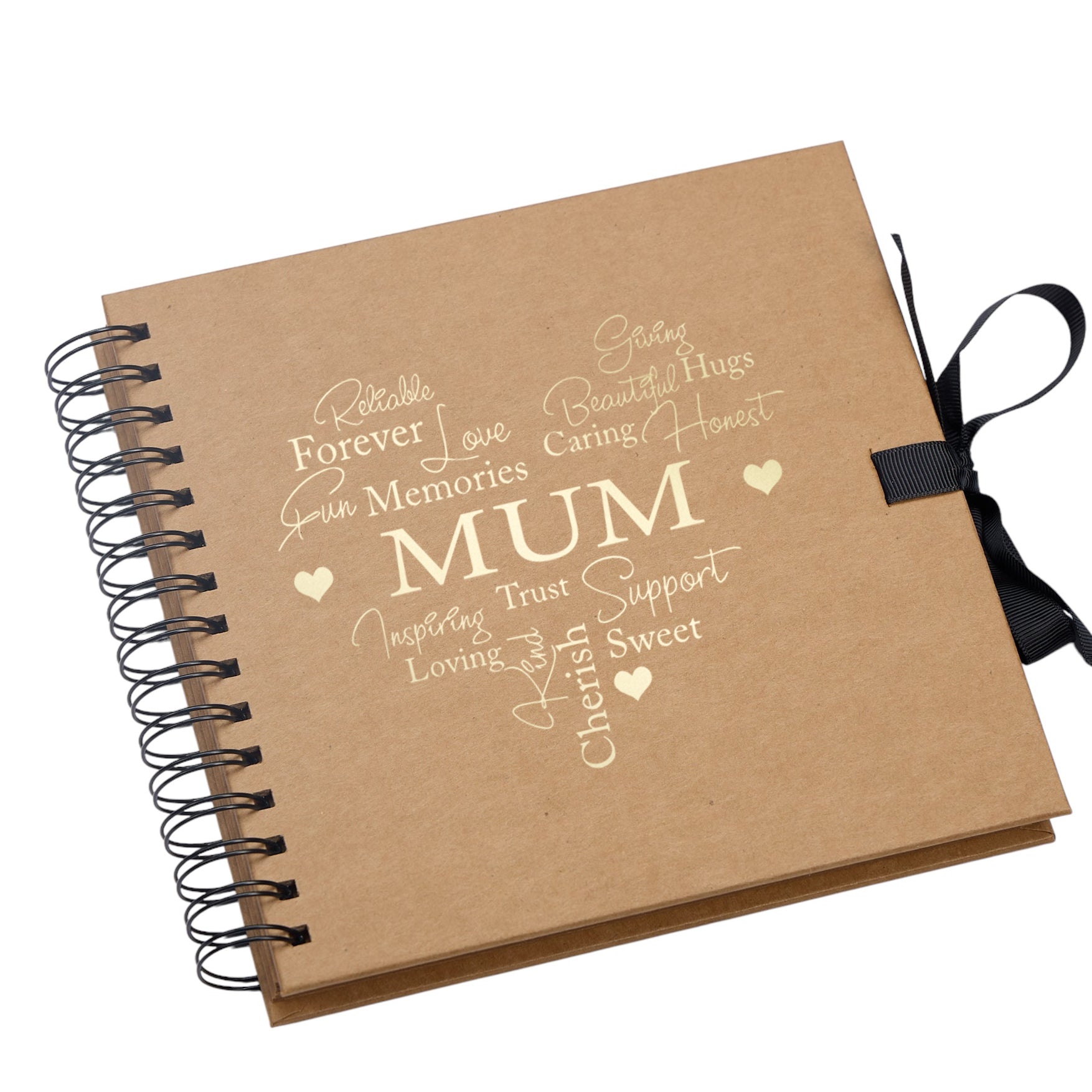 Mum Brown Scrapbook Guest Book Or Photo Album with Gold Script Scrapbook Guest Book ukgiftstoreonline