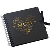 Mum Black Scrapbook Guest Book Or Photo Album with Gold Script