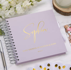 Persoanlised Baby Shower Guest Book With Color Choices Available