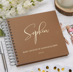 Persoanlised Baby Shower Guest Book With Color Choices Available