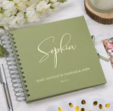 Persoanlised Baby Shower Guest Book With Color Choices Available