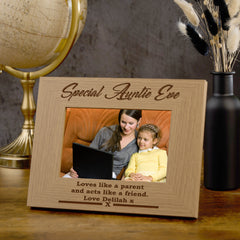 Personalised Special Auntie Wooden Photo Frame Gift Auntie Photo Frame ukgiftstoreonline