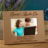 Personalised Special Auntie Wooden Photo Frame Gift