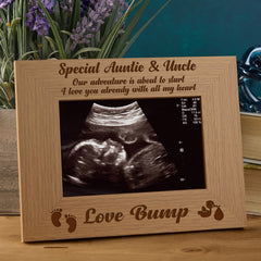 New Baby Pregnancy Scan Wooden Photo Frame Auntie and Uncle Gift Baby Photo Frame Baby