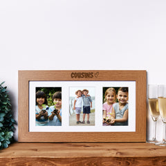 Cousins Wooden Triple Photo Picture Frame 6 x 4