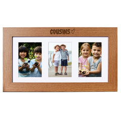 Cousins Wooden Triple Photo Picture Frame 6 x 4