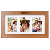 Nanny Wooden Triple Photo Picture Frame 6 x 4
