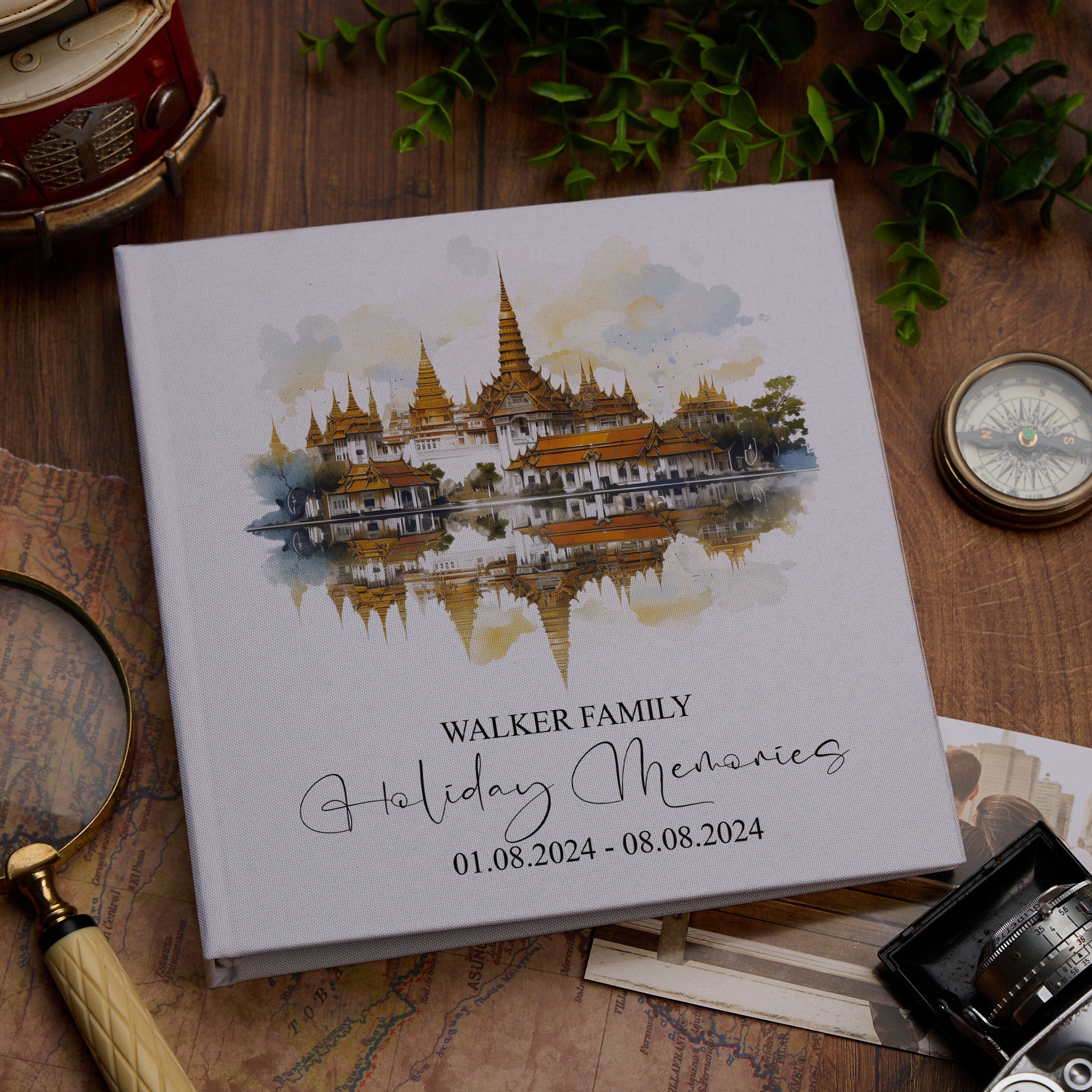 Personalised Bangkok Holiday Memory Adventure Book Bound Albums Adventures Photo Album ukgiftstoreonline Templo de marmol