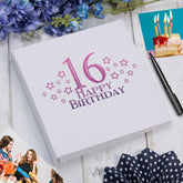 Large Book Bound 16th Birthday Gift For Her Or Him With Star Design Photo Album