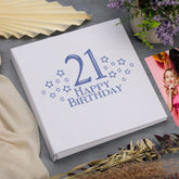 Large Book Bound 21st Birthday Gift For Her Or Him With Star Design Photo Album