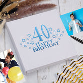 Large Book Bound 40th Birthday Gift For Her Or Him With Star Design Photo Album