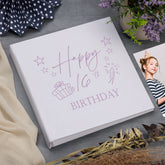 Large Book Bound 16th Birthday Gift For Her Or Him With Present Design Photo Album
