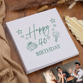 Large Book Bound 40th Birthday Gift For Her Or Him With Present Design Photo Album